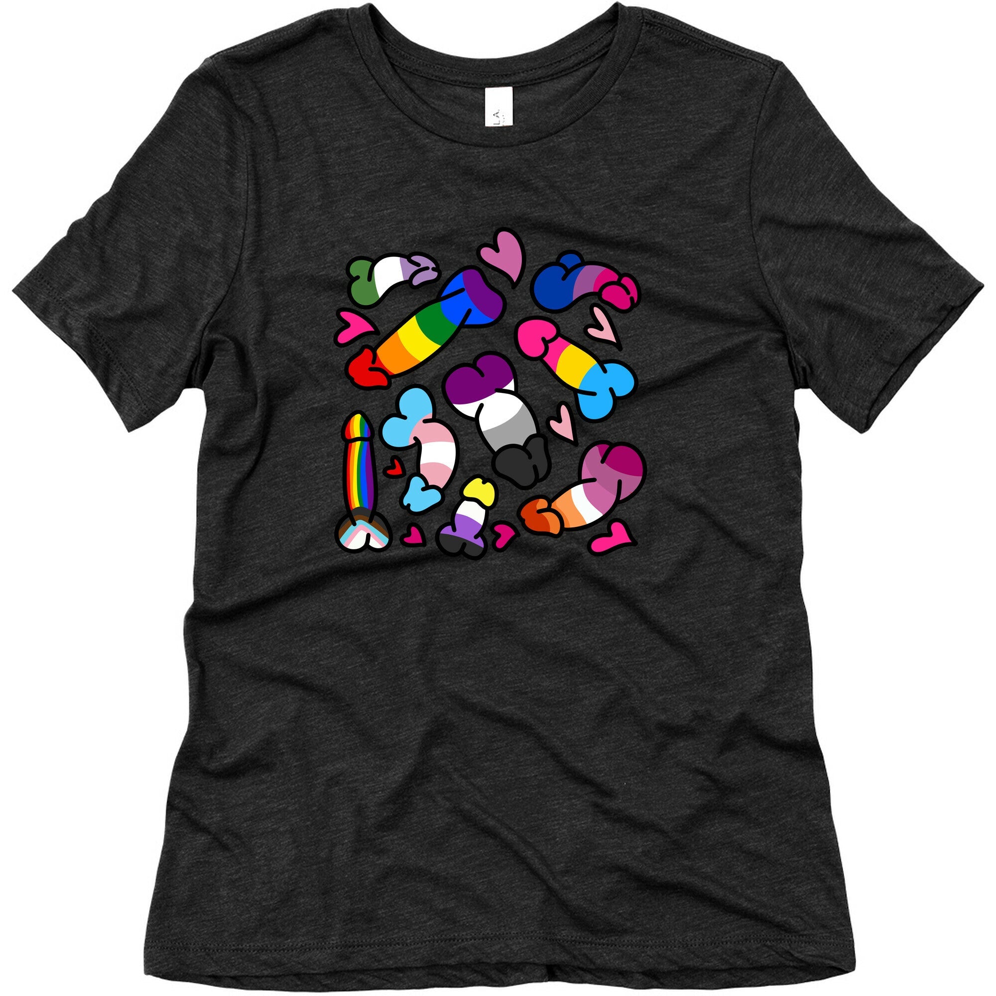 Pride Penis Pattern Womens Triblend Tee